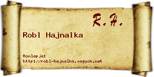 Robl Hajnalka névjegykártya